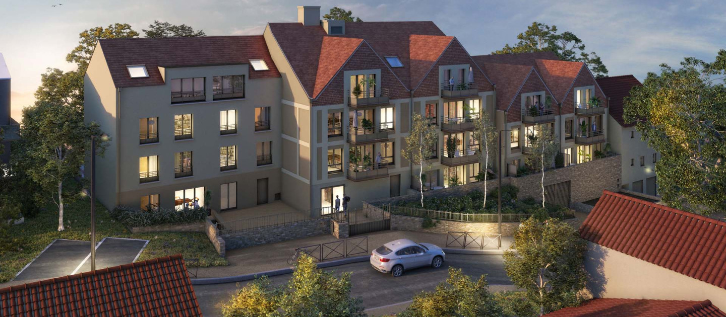 LES JARDINS D'AVIGNOU - Vue bâtiment nuit